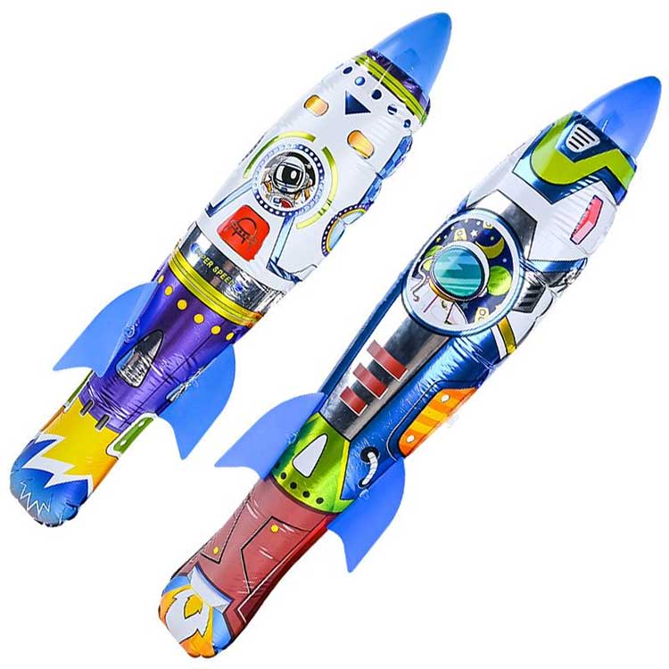 3D Rocket Foil Ném bóng bơm hơi