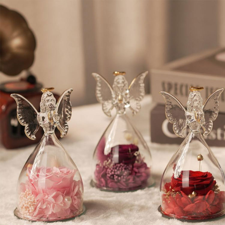 Quà Tặng Hoa Bảo Quản Thiên Thần Thủy Tinh