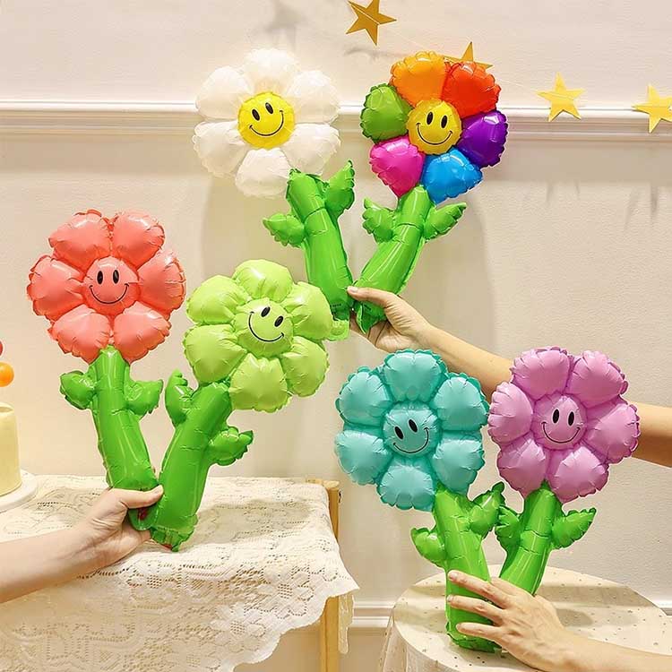 Bóng bay lá hướng dương cầm tay