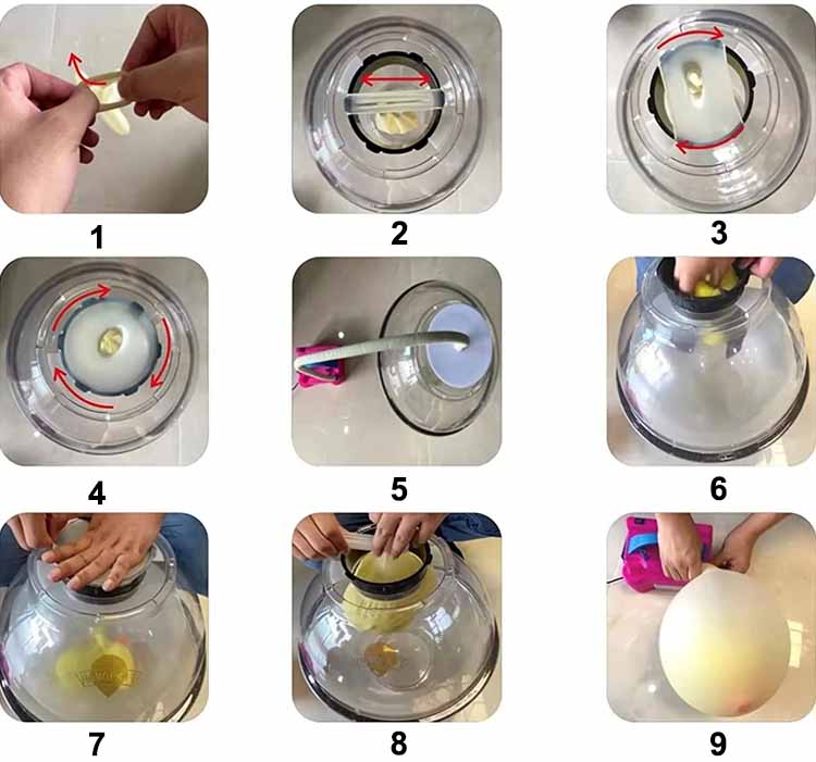 how to use Balloon filling machines