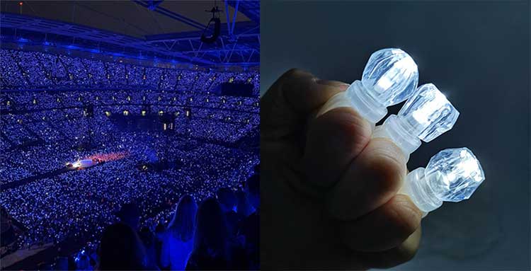 LED light up finger ring