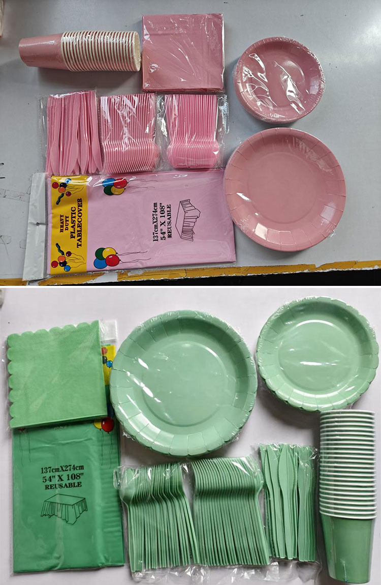 Solid color plates sets supplier