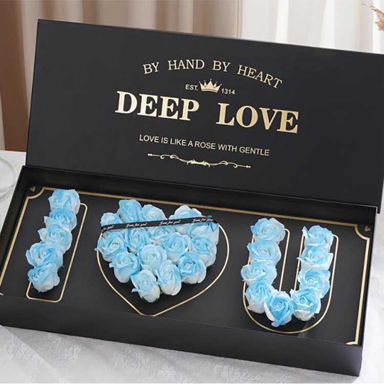 Hộp hoa xà phòng hoa hồng